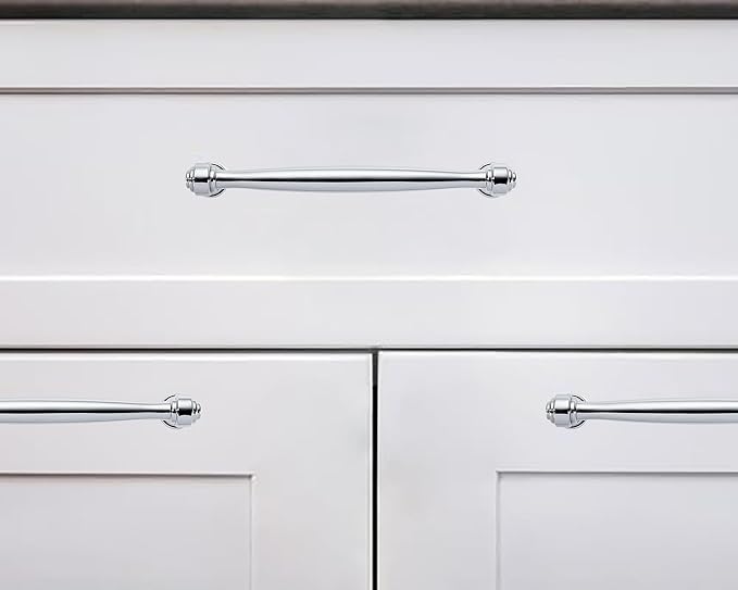khtumeware 2 Pack 12 Inch(305mm) Vibrant Polished Chrome Cabinet pulls Kitchen Cabinet Handles Kitchen Cabinet Hardware for Cupboard Drawer Handles Dresser Pulls