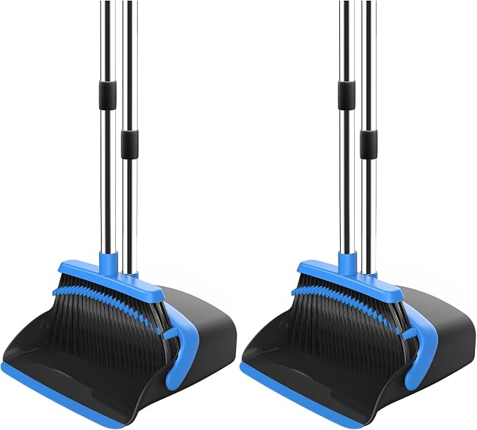 NACENA Broom and Dustpan Set, 52-in Long Adjustable Handle Broom Dustpan Combo by nacena
