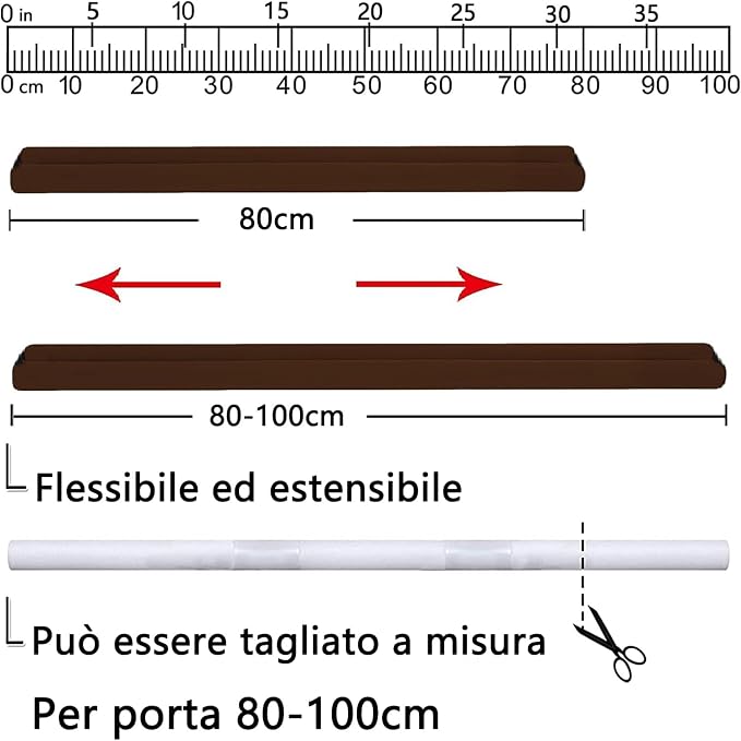 BKSAI Door Draft Stopper for Doors 31-39" No Adhesive Draft Stopper for Bottom - Image 3