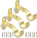Adjustable Curtain Rod Brackets, Metal Window Drapery Rod Hanger Holders Hooks by AMZSEVEN