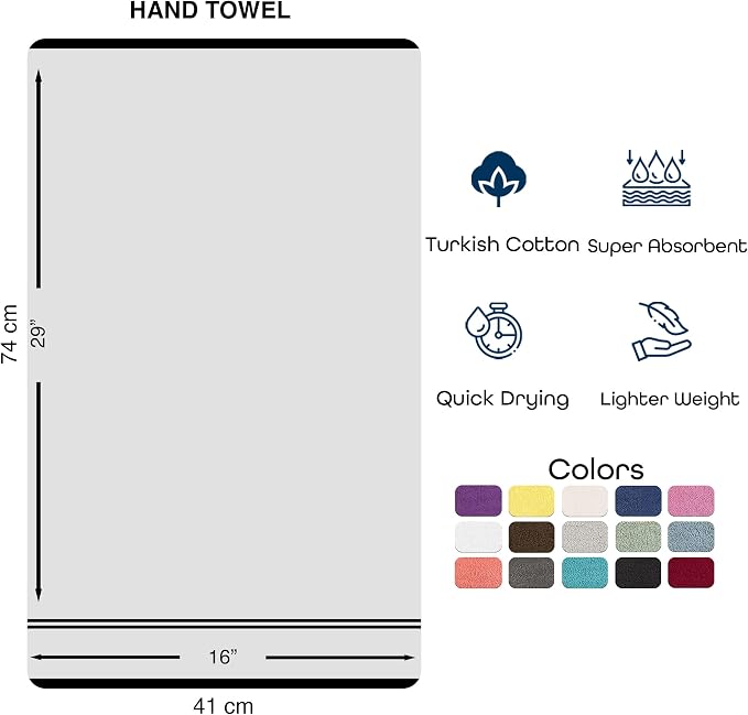 Hawmam Linen Red Hand Towels 4 Pack Turkish Cotton Premium Quality Soft and - Image 6