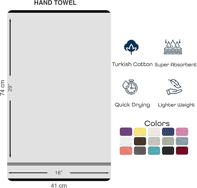 Hawmam Linen Cool Grey Hand Towels 4-Pack - Image 6