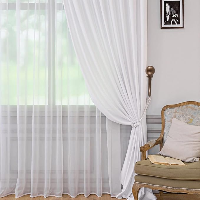 Sumnacon Curtain Holdbacks 2 Pcs Wall Mounted Curtain Tiebacks - Image 6