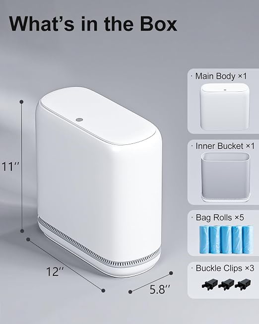 2.3 Gallon Slim Small Bathroom Trash Can - Image 7