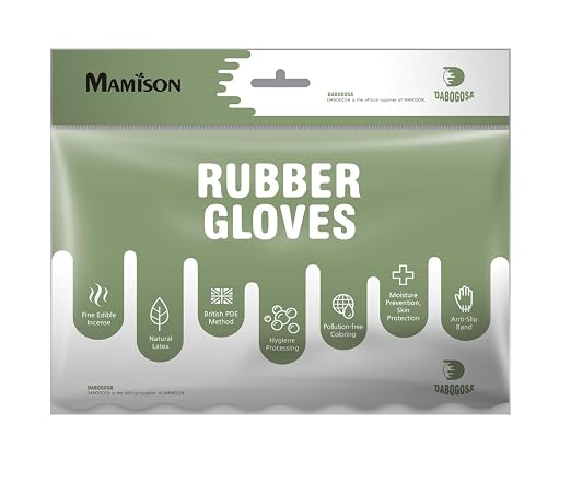 Mamison Rubber Dishwashing Gloves, Non-Slip Kitchen, 2 Pairs | Korean natural - Image 6
