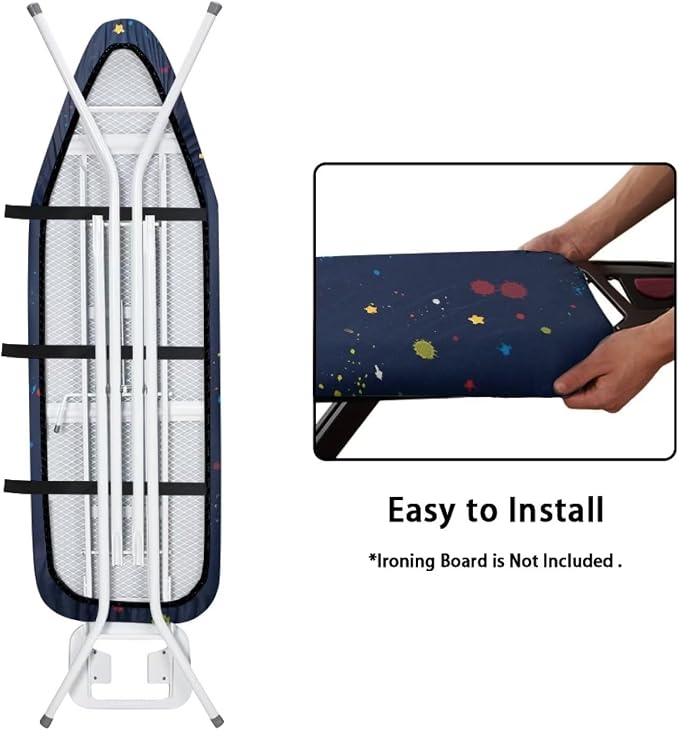 Ironing Board Covers Full Dustproof Stain Resistant Hook and Loop Fastener - Image 5