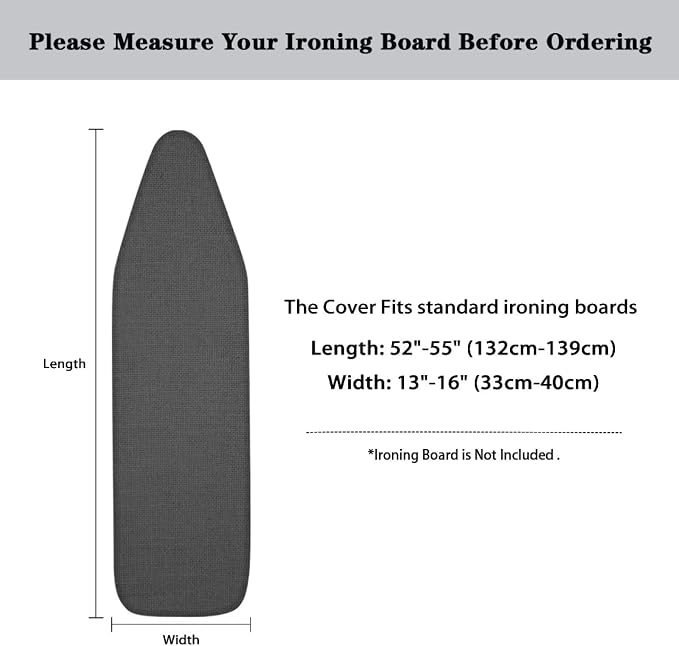Grey Ironing Board Cover and Pad - Image 6