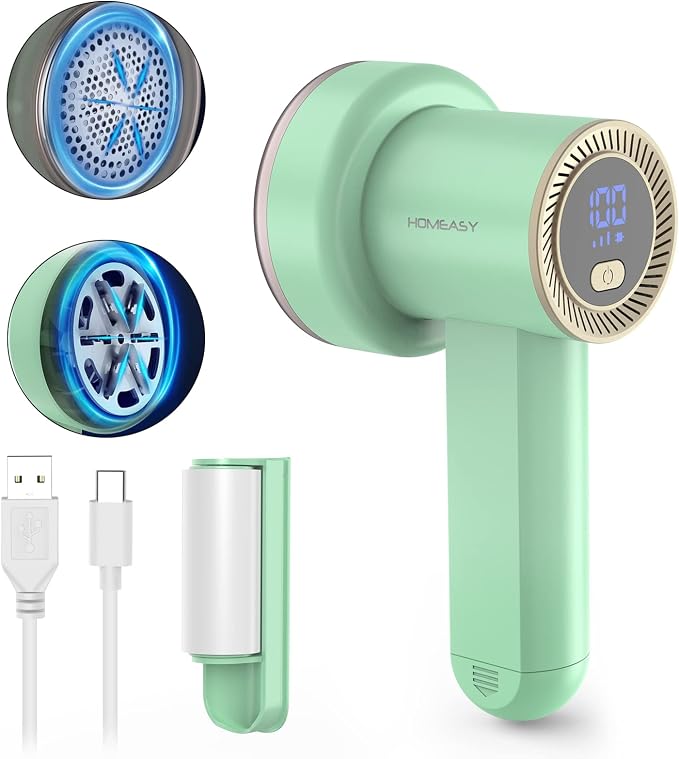 HOMEASY Fabric Shaver, Rechargeable Lint Remover by HOMEASY