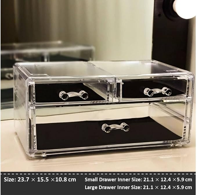 Acrylic Makeup Organizer Cosmetic Storage Jewelry Display Case Makeup Brush - Image 2