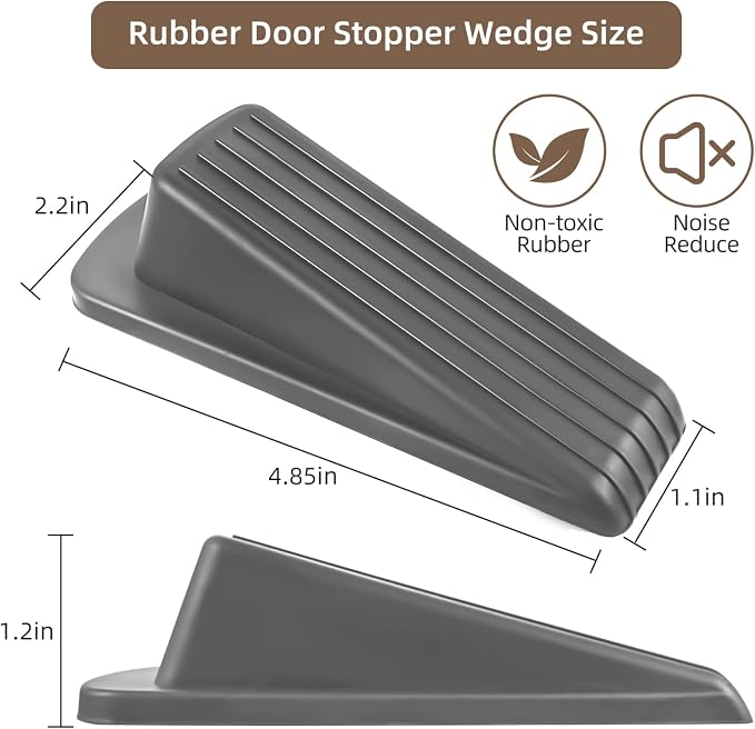 JZWBLILY Door Stoppers for Bottom of Door on Floor, Premium Rubber Door Stopper - Image 2