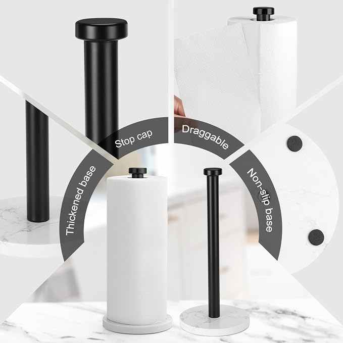 Standing Paper Towel Holder, Kitchen Paper Towel Roll Holder- - Image 3