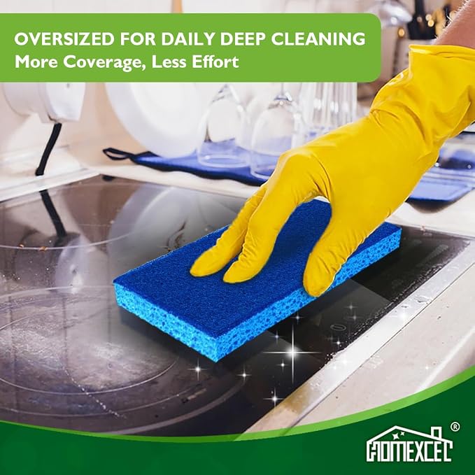 HOMEXCEL Extra Large Sponges Kitchen 6PK, Non-Scratch Sponge - Image 3