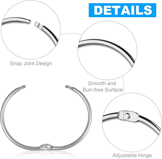 24 Pack Shower Curtain Rings, Rustproof Decorative Shower Curtain Hooks Metal - Image 3
