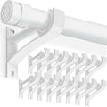 Curtain Rod Holder Heavy Duty Curtain Rod Hooks 16 Pcs White Curtain Rod by KOLAKO