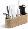 Toothbrush Holder for Bathrooms, 6 Slots Marble Toothbrush and Toothpaste by BCS
