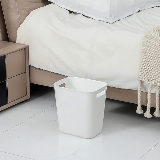 Plastic Small Bathroom Trash Can Wastebasket, 3.5 Gallon, 2 Pack | Compact - Image 3