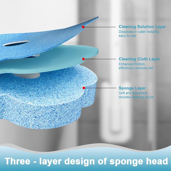 60-Pack Disposable Toilet Brush Refill Pads, Disposable Toilet Bowl Wand Refills - Image 8