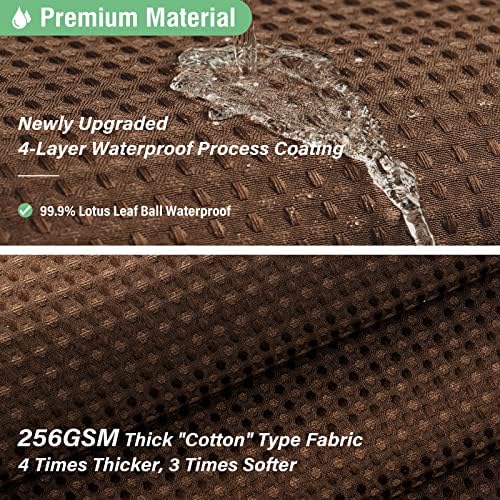 Dynamene Stall Waffle Shower Curtain 256 GSM Heavy Fabric 36x72 Brown - Image 4