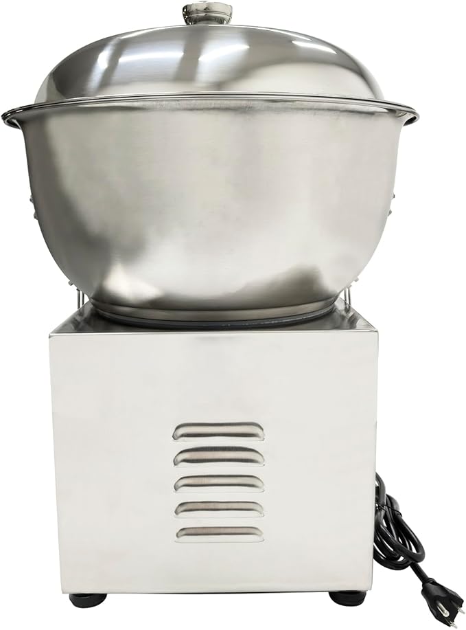 8KG/18LB Commercial Dough Mixer, 110V Electric Dough Kneading Machine with Removable Stainless Steel Bowl, 30-Min Timer & Bidirectional Mixing for Baking Bread, Pizza, Pasta