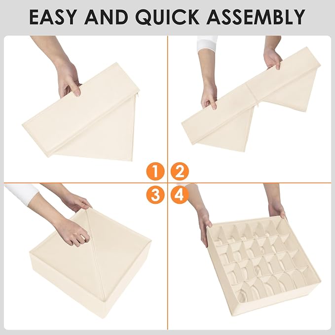Drawer Organizer Clothes, 8 Pack Dresser Organizer Bins - Image 7