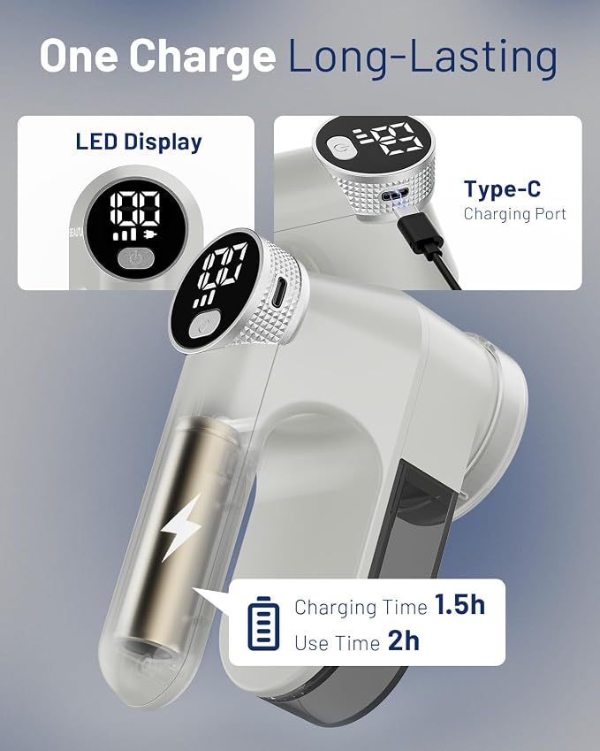 BEAUTURAL Fabric Shaver, Rechargeable Lint Remover - Image 3