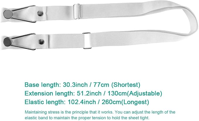 Bed Sheet Holder Straps- Adjustable Fitted Sheet Clips Bed Sheet Fastener - Image 2