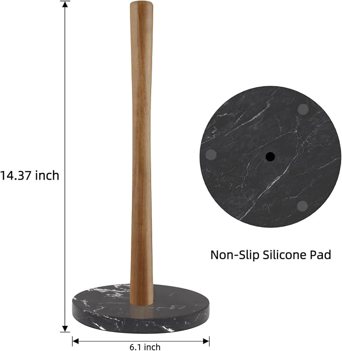 Buruis Acacia Wood Paper Towel Holder - Image 7