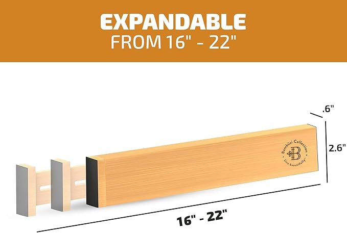 4-Pack Drawer Dividers 2.6-Inch High Dresser Drawer Organizer 16 to 22 Inch | - Image 2