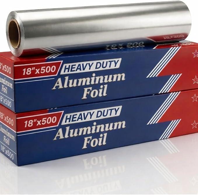 Heavy Duty Aluminum Foil Roll 18 Inch x 500 Feet, Extra Thick Commercial Grade by Unknown