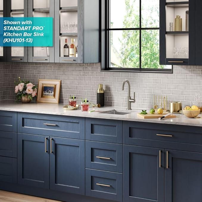 KRAUS Oletto Single Handle Kitchen Bar Faucet in Spot Free Stainless Steel - Image 3