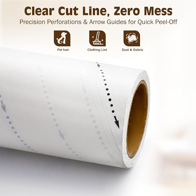 BEAH Large Lint Roller for Pet Hair Extra Sticky, 9.45''Pet Hair Removal Tool - Image 5
