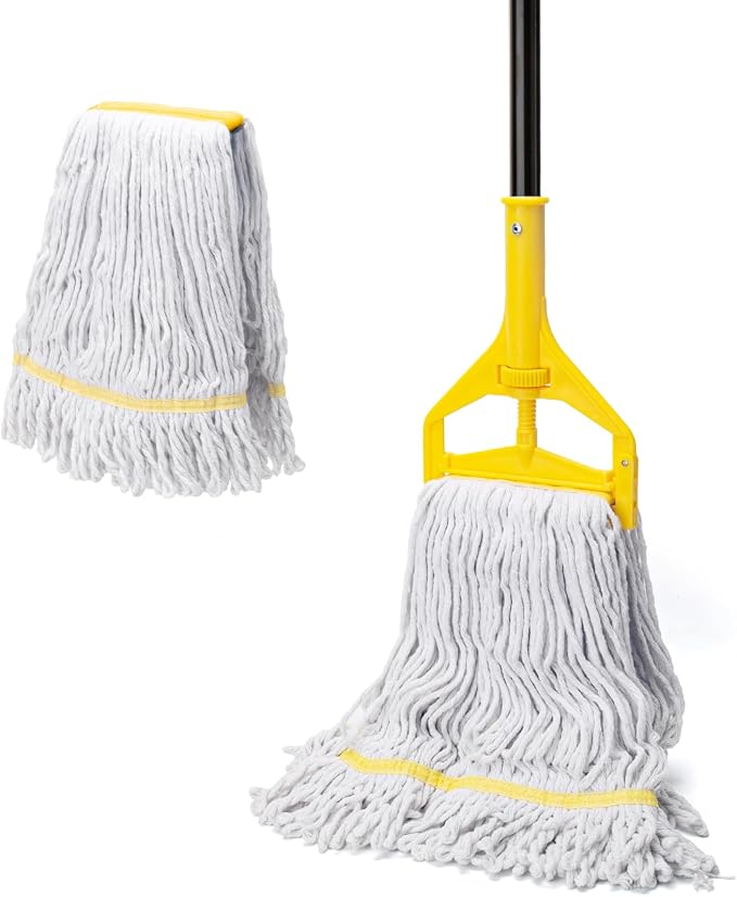 Commercial Mop with 2 Large Replacement Heads, Heavy Duty Industrial Mops by KeFanta