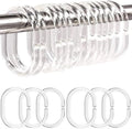 Resze 48 PCS Shower Curtain Rings, Plastic Clear Shower Curtain Hooks, C-Shaped by Resze