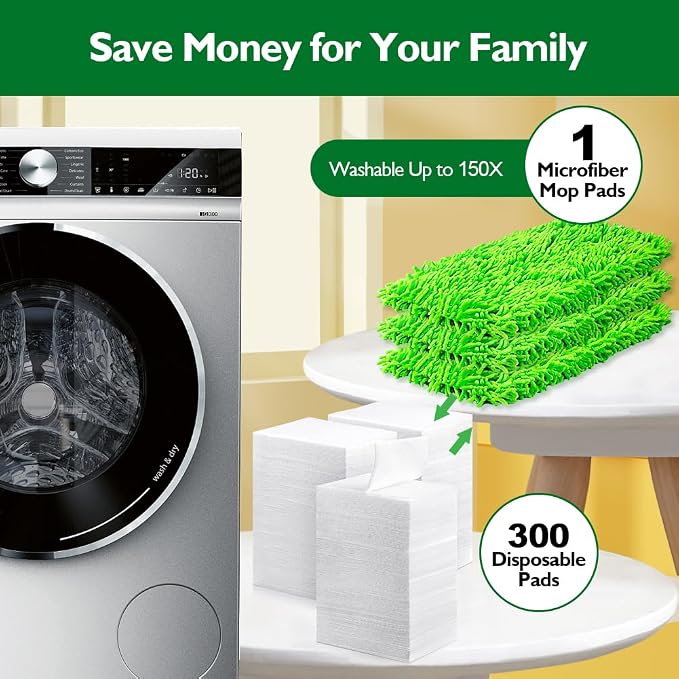 HOMEXCEL Reusable Microfiber Mop Pads Compatible - Image 7