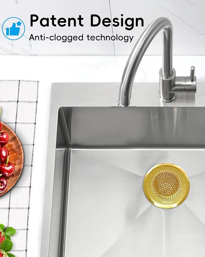 Kitchen Sink Drain Strainer, Patented Reversible Chain Mesh Basket - Image 6