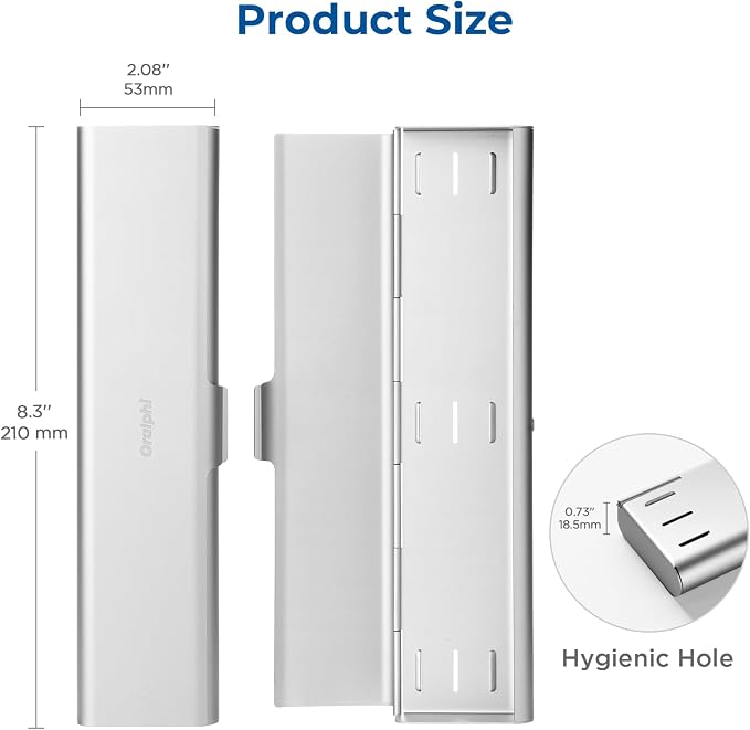 Wider Aluminum Toothbrush Travel Case, Portable Travel Toothbrush Holder - Image 5
