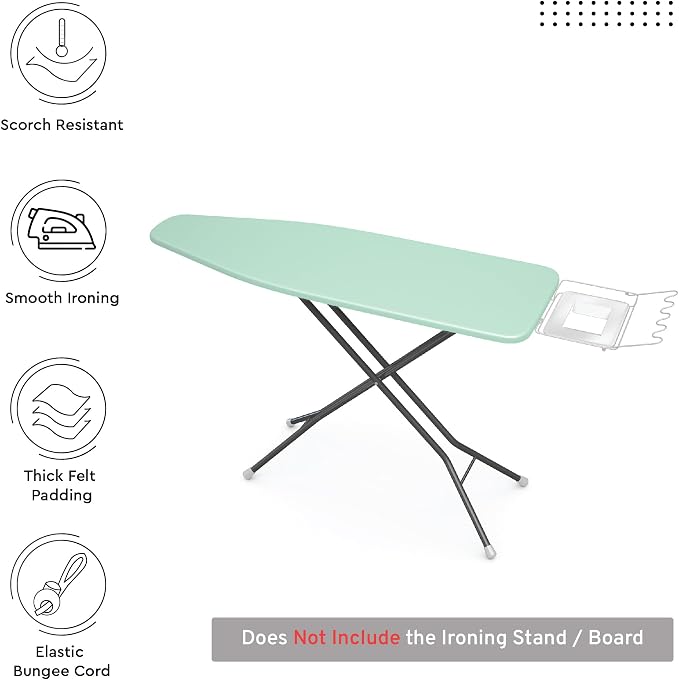 Encasa XO Ironing Board Cover and Pad, Large 54"x15" - Image 2