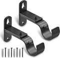 Adjustable Curtain Rod Brackets, Metal Window Drapery Rod Hanger Holders Hooks by AMZSEVEN