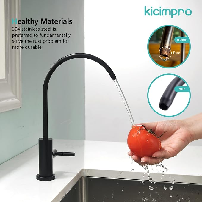 Water Filter Faucet for RO System, Non-Air Gap, Matte Black | Lead-Free SUS304 - Image 6