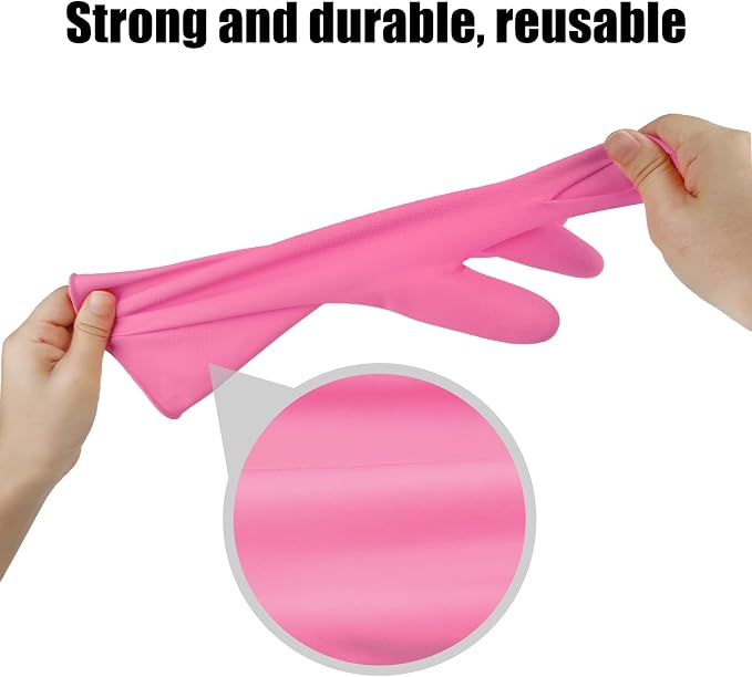 Rubber gloves dishwashing 2 or 4 Pairs - Image 7