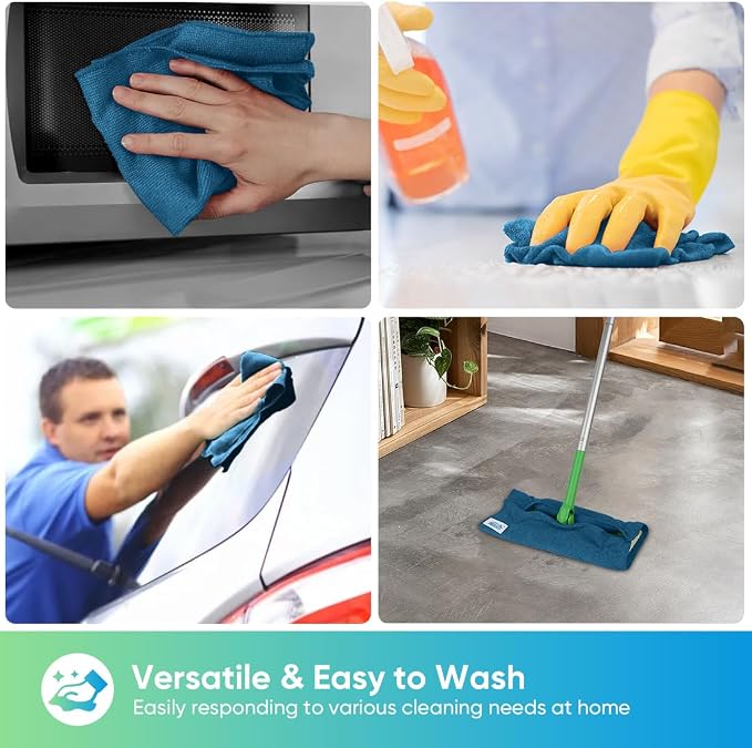 HOMEXCEL 24PK Microfiber Cleaning Cloth, Cleaning Rag - Image 6