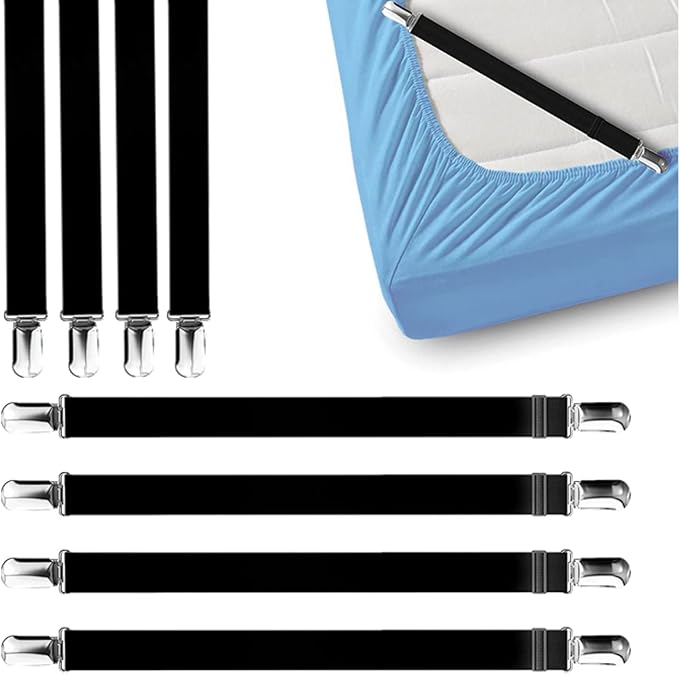FeelAtHome 8-Piece Black Bed Sheet Clips by FeelAtHome