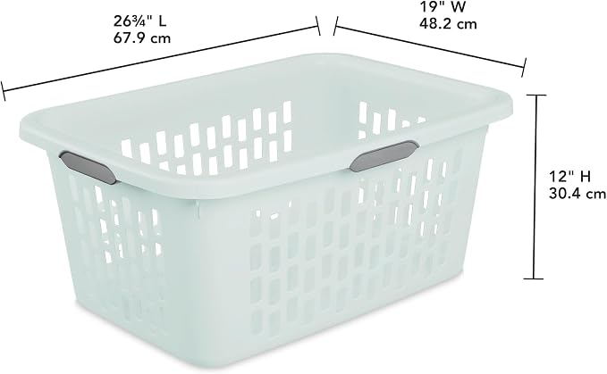 Sterilite Rectangular Laundry Basket, Plastic Clothes Hamper - Image 3