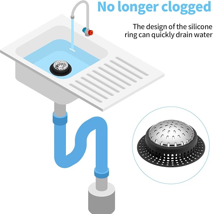 Aluvor Bathtub Drain Hair Catcher Shower Drain Cover Sink Drain Protector | - Image 4