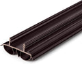 Pushglossy 1 Pcs 36" Kerf Door Sweep Double Bubble Kerf Brown | 1-3/4" Wide by Pushglossy
