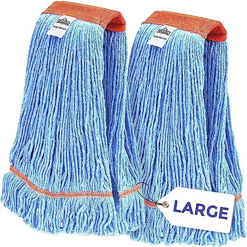 Nine Forty 2-Pack Industrial and Commercial-Grade Looped End Wet Mop Head Refill by NineForty