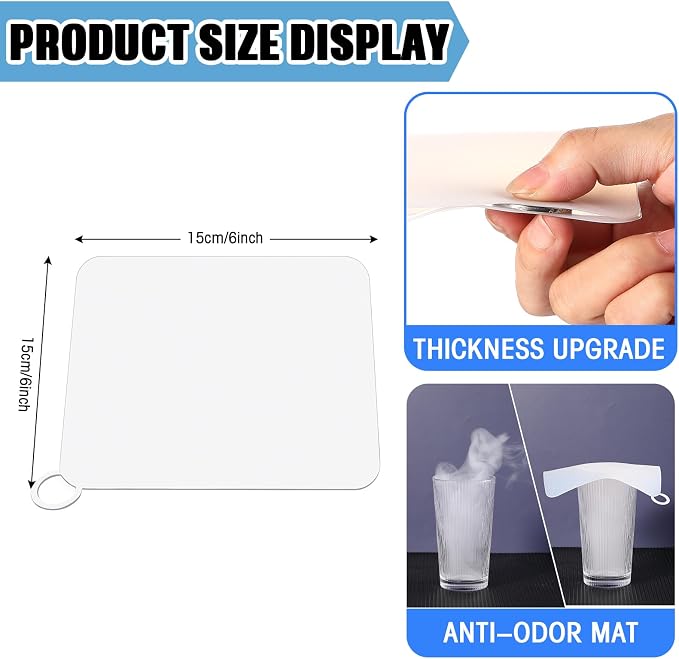 6 Pack Drain Covers for Bugs, 6 X 6 Inch, Anti Odor and Cockroach, Kitchen - Image 2