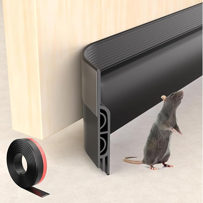 KNEELISA 78" Black Under Door Draft Stopper Interior by KNEELISA