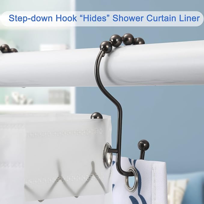 SUTINE Shower Curtain Rings & Hooks, Rust-Resistant Stainless Steel, Easy - Image 5