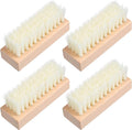 GLEAVI 4Pcs Shoe Cleaning Brush Set: Sturdy Wood Handle Soft Nylon Bristle by GLEAVI